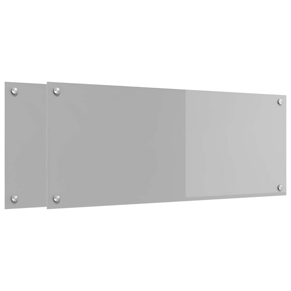 Kuhinjski zid 2 pcs Svijetlo siva 100 x 40 cm