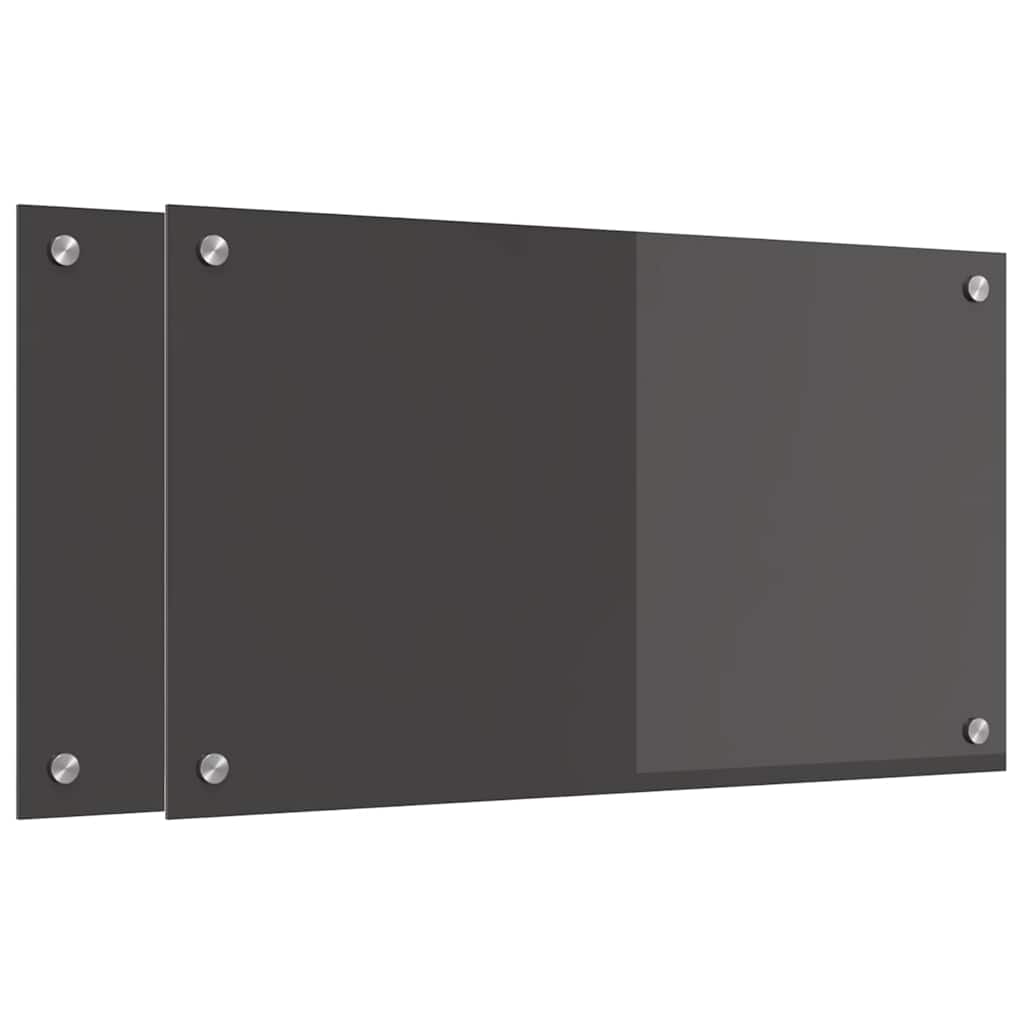 Kuhinjski zid 2 pcs Tamno siva 70 x 40 cm