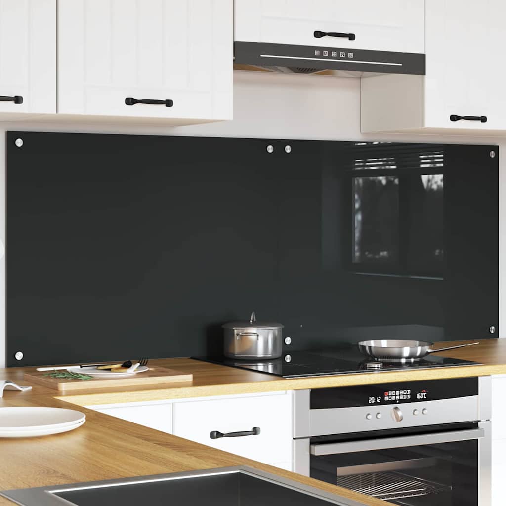 Kuhinjski zid 2 pcs Tamno siva 80 x 60 cm