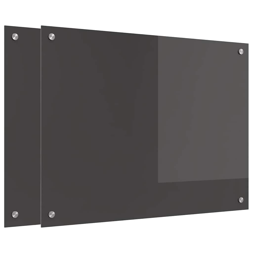 Kuhinjski zid 2 pcs Tamno siva 80 x 60 cm