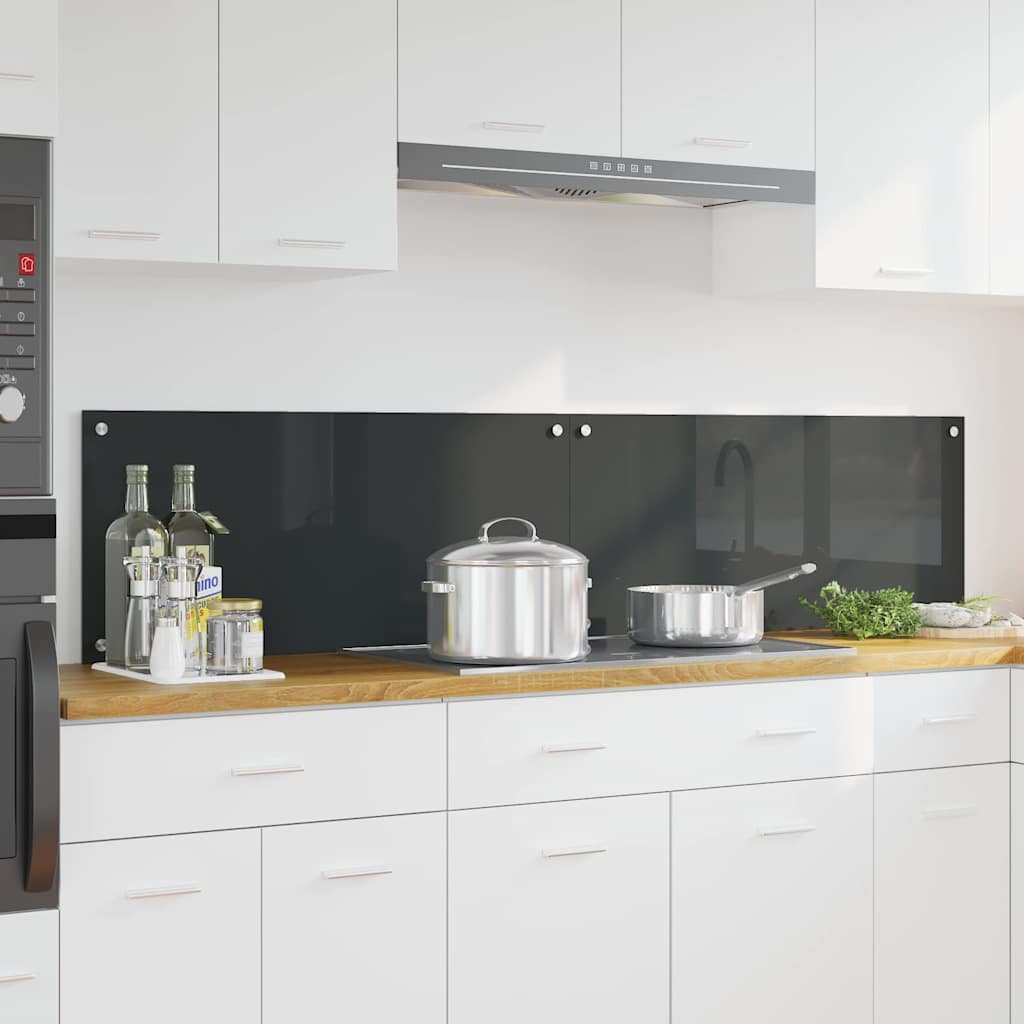 Kuhinjski zid 2 pcs Tamno siva 90 x 40 cm