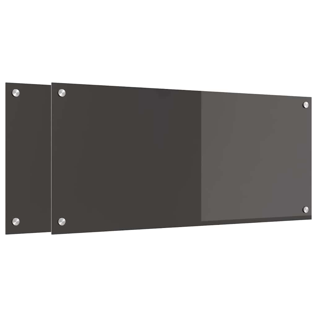 Kuhinjski zid 2 pcs Tamno siva 90 x 40 cm