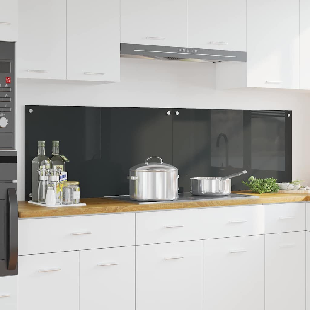 Kuhinjski zid 2 pcs Tamno siva 90 x 50 cm
