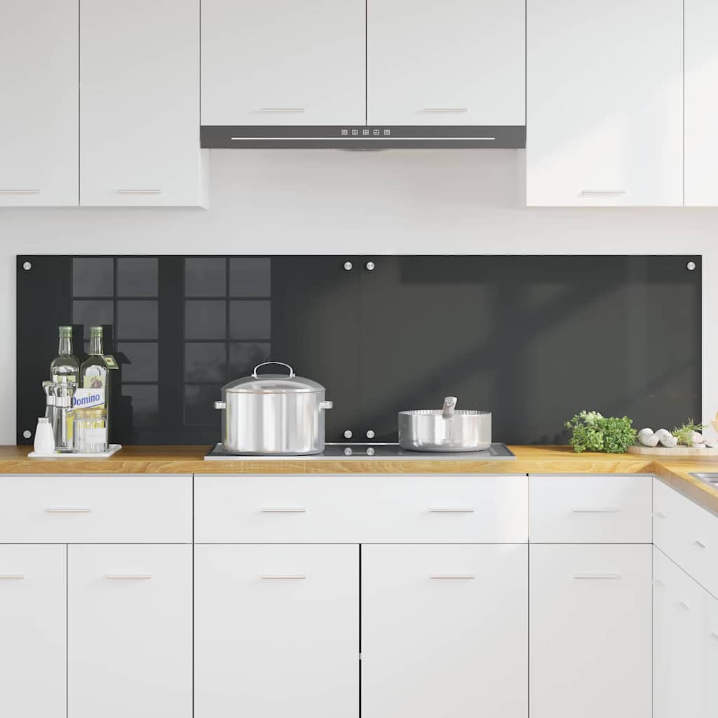 Kuhinjski zid 2 pcs Tamno siva 90 x 50 cm