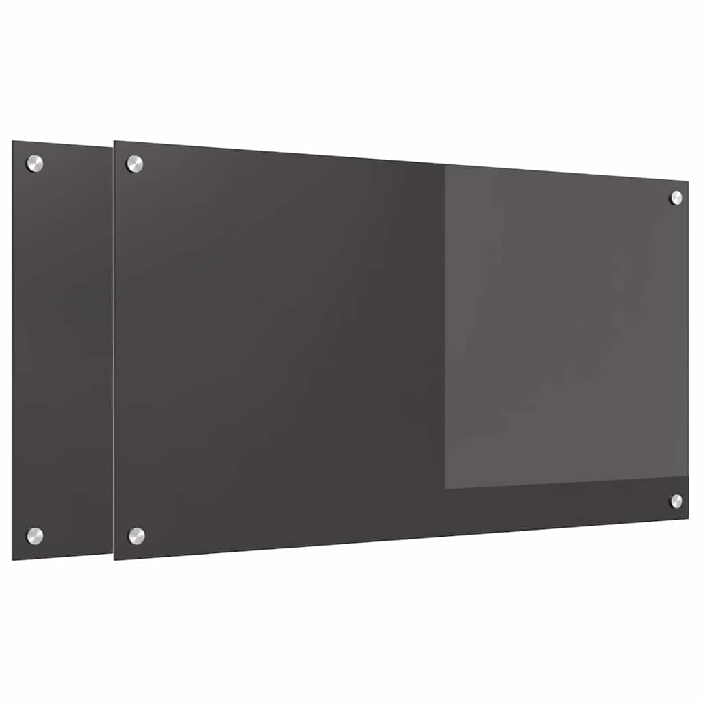 Kuhinjski zid 2 pcs Tamno siva 90 x 50 cm