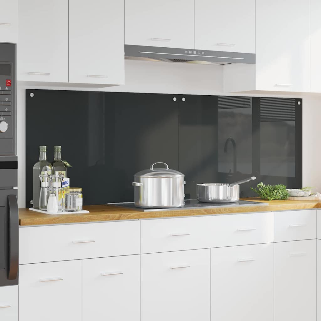 Kuhinjski zid 2 pcs Tamno siva 90 x 60 cm