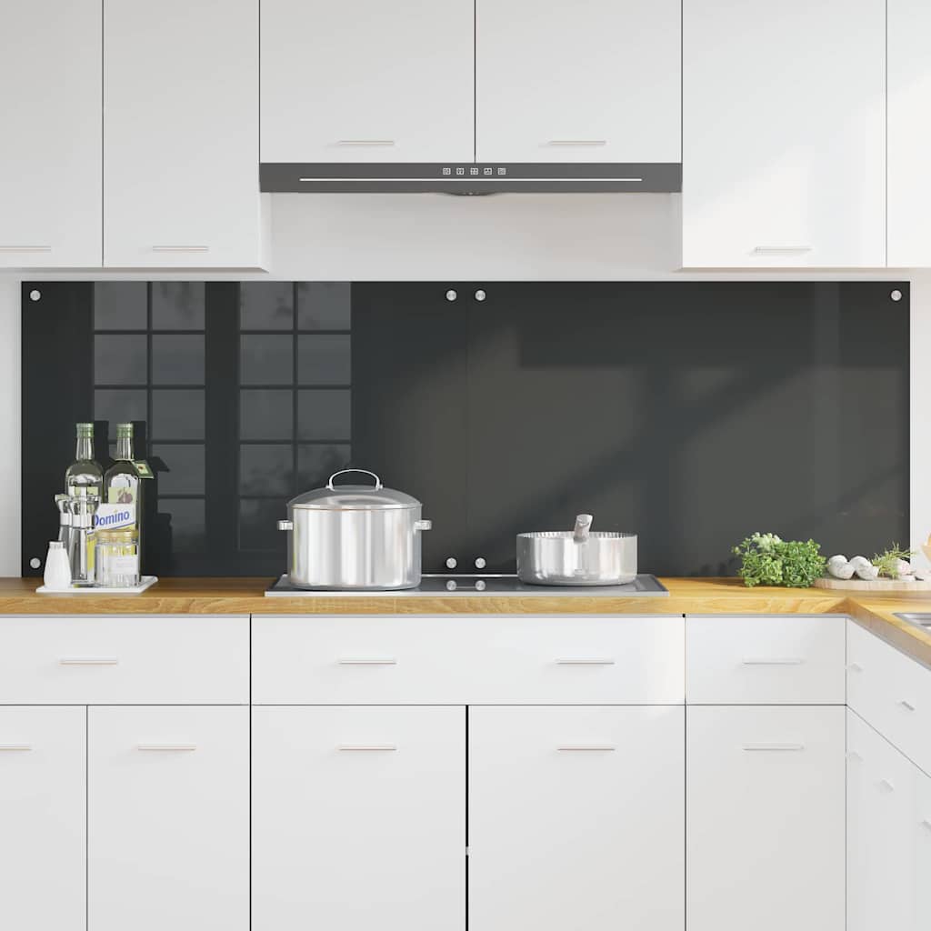 Kuhinjski zid 2 pcs Tamno siva 90 x 60 cm