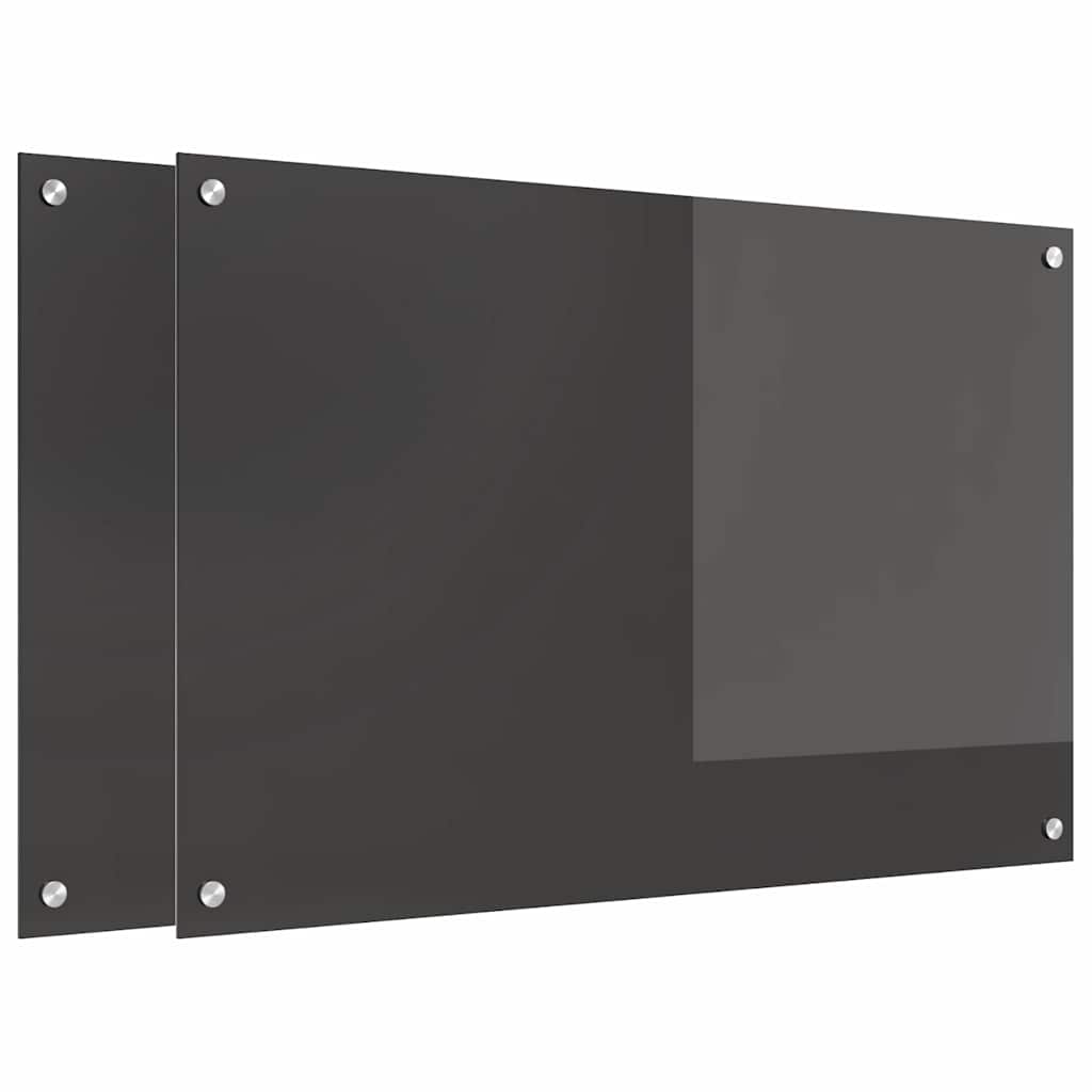 Kuhinjski zid 2 pcs Tamno siva 90 x 60 cm