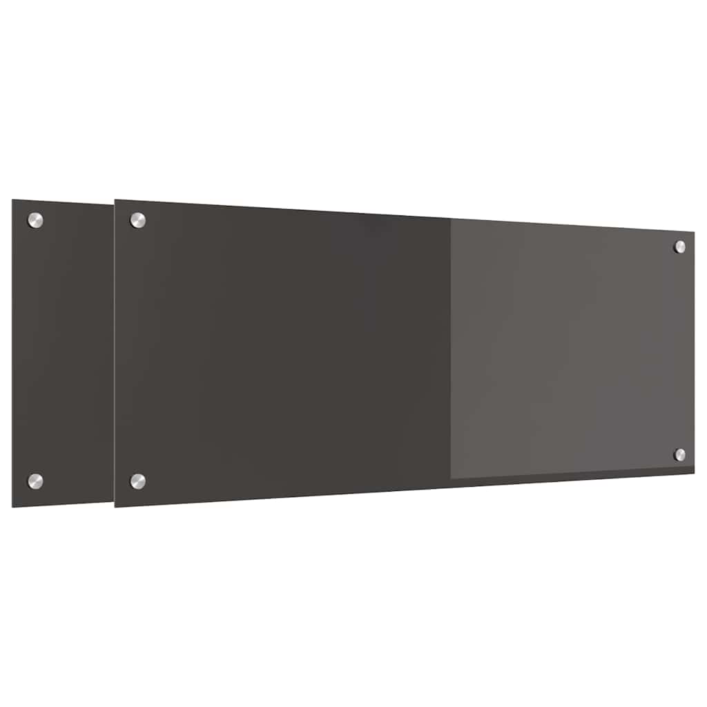 Kuhinjski zid 2 pcs Tamno siva 100 x 40 cm