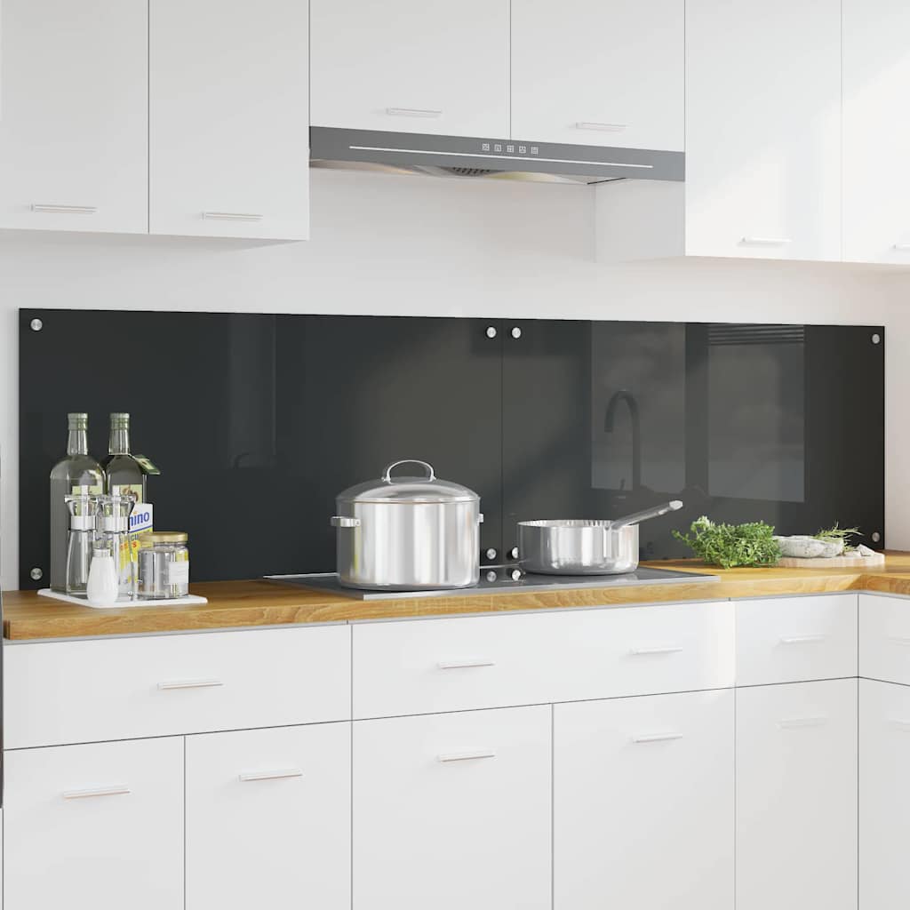 Kuhinjski zid 2 pcs Tamno siva 100 x 50 cm