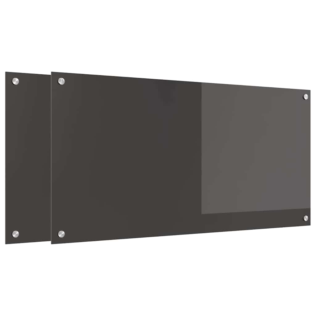 Kuhinjski zid 2 pcs Tamno siva 100 x 50 cm