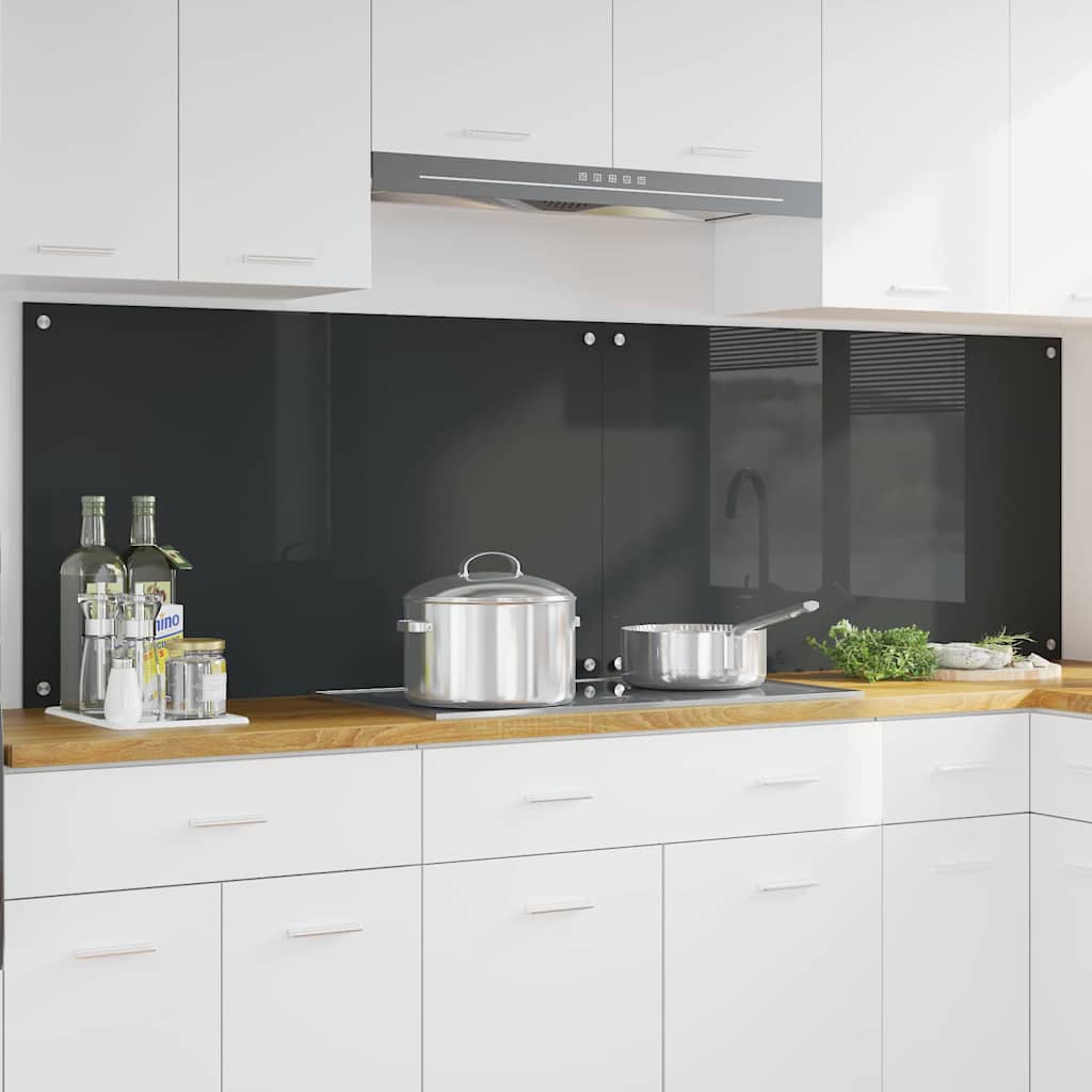 Kuhinjski zid 2 pcs Tamno siva 100 x 60 cm