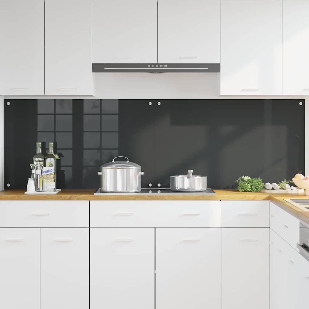 Kuhinjski zid 2 pcs Tamno siva 100 x 60 cm