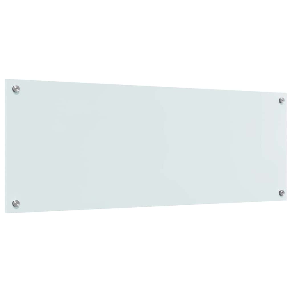 Kuhinjski zid 2 pcs Bijelo 110 x 40 cm Staklo otporno na udarce