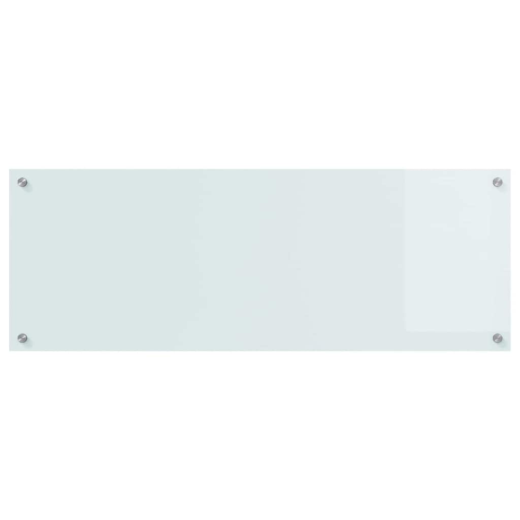 Kuhinjski zid 2 pcs Bijelo 110 x 40 cm Staklo otporno na udarce