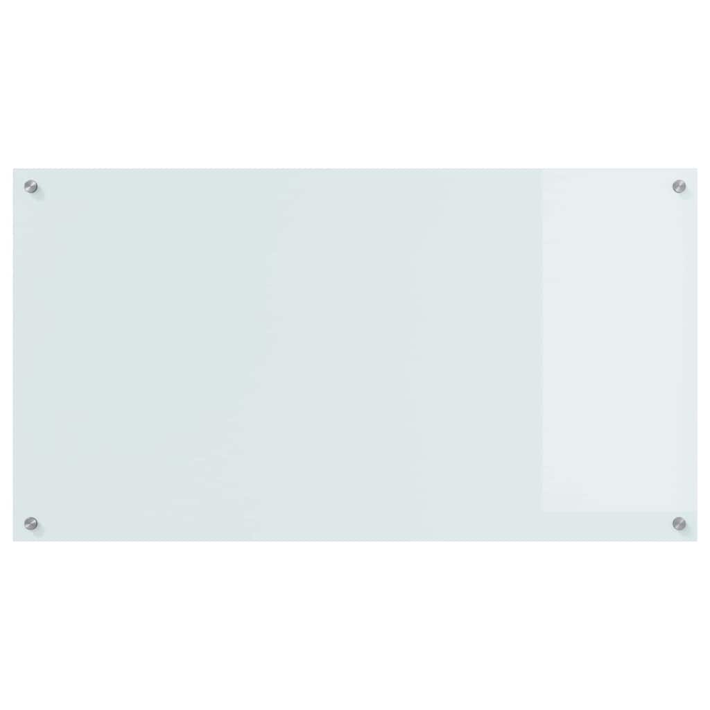 Kuhinjski zid 2 pcs Bijelo 110 x 60 cm Staklo otporno na udarce