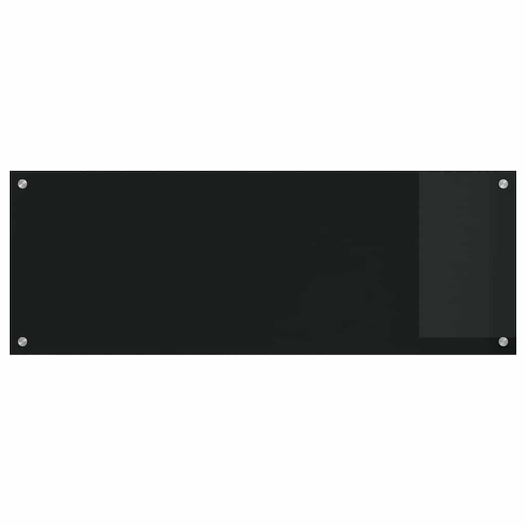 Kuhinjski zid 2 pcs Crna 110 x 40 cm Staklo otporno na udarce