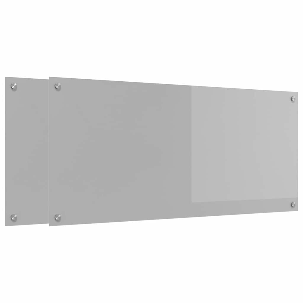 Kuhinjski zid 2 kom. Svijetlo siva 110 x 50 cm