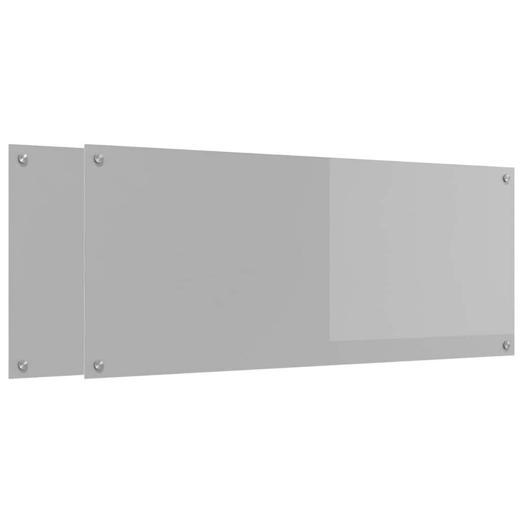 Kuhinjski zid 2 pcs Svijetlo siva 120 x 50 cm