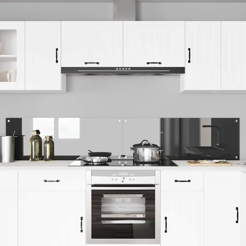 Kuhinjski zid 2 pcs Tamno siva 110 x 40 cm