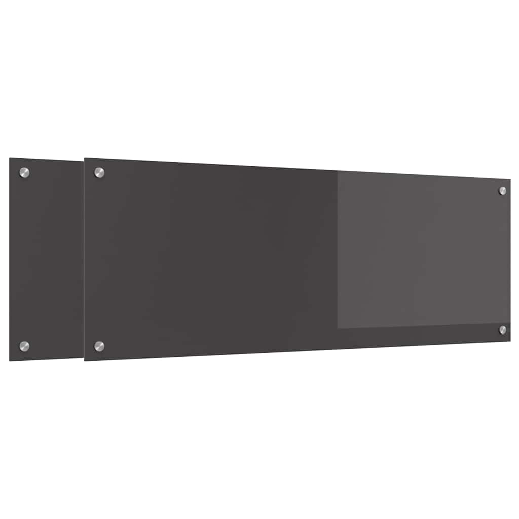 Kuhinjski zid 2 pcs Tamno siva 110 x 40 cm