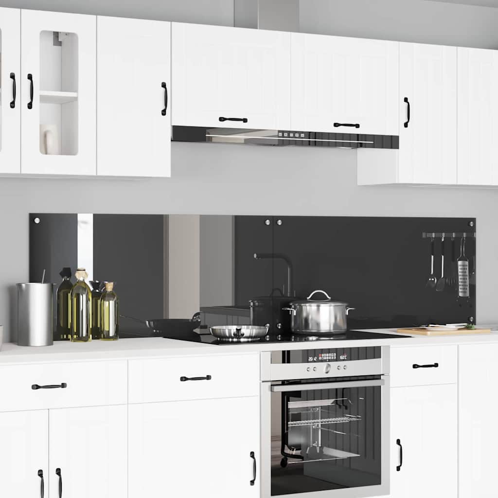 Kuhinjski zid 2 pcs Tamno siva 110 x 50 cm