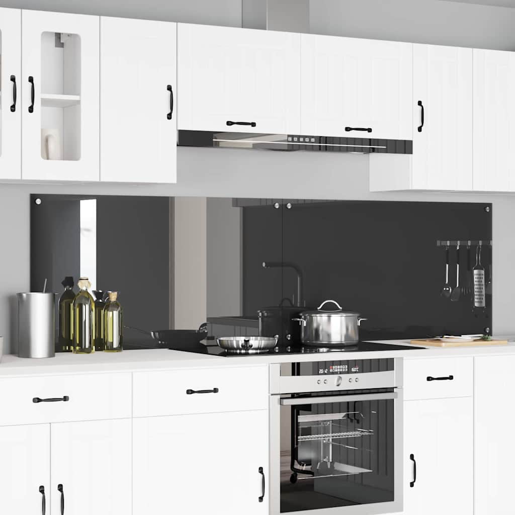 Kuhinjski zid 2 pcs Tamno siva 110 x 60 cm