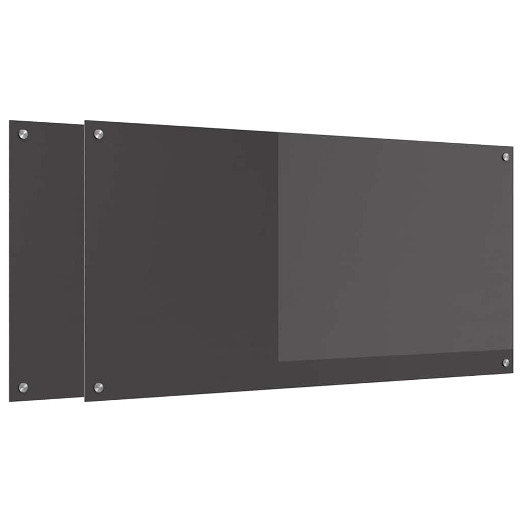 Kuhinjski zid 2 pcs Tamno siva 120 x 60 cm