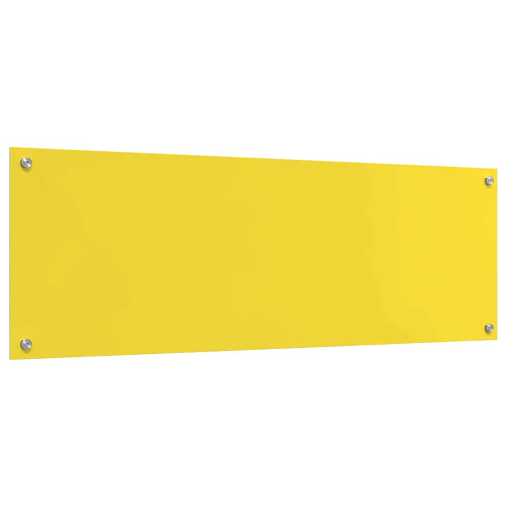 Kuhinjski zid 2 pcs Žuta 120 x 40 cm Staklo otporno na udarce