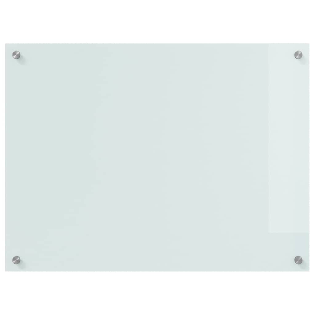 Kuhinjski zid 2 pcs Bijelo 80 x 60 cm Staklo otporno na udarce