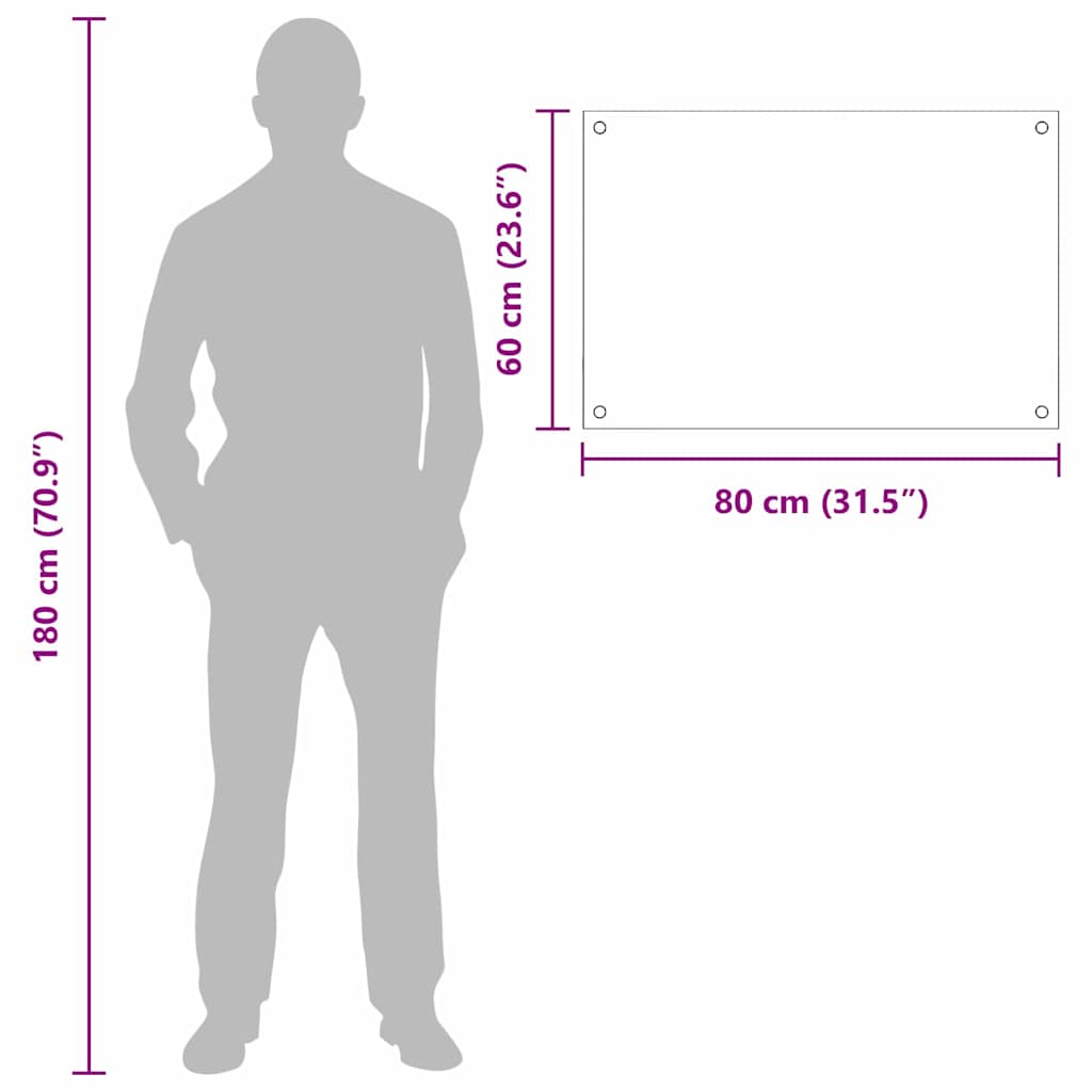 Kuhinjski zid 2 pcs *Transparent*an 80 x 60 cm