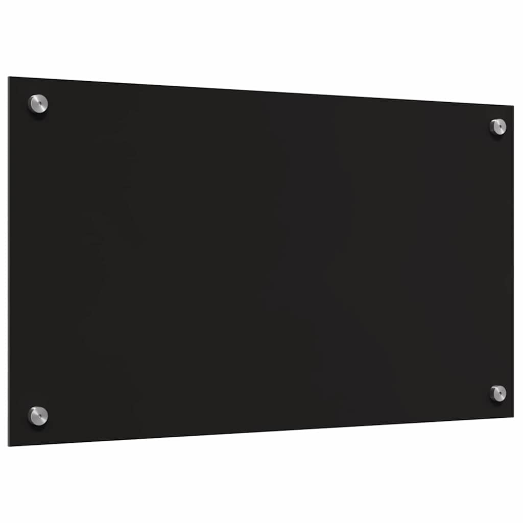 Kuhinjski zid 2 pcs Crna 70 x 40 cm Staklo otporno na udarce