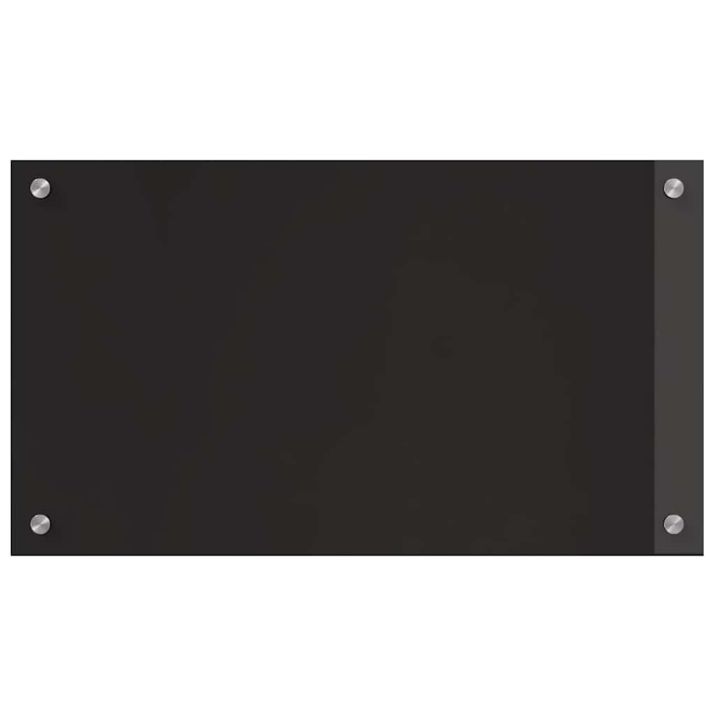 Kuhinjski zid 2 pcs Crna 70 x 40 cm Staklo otporno na udarce