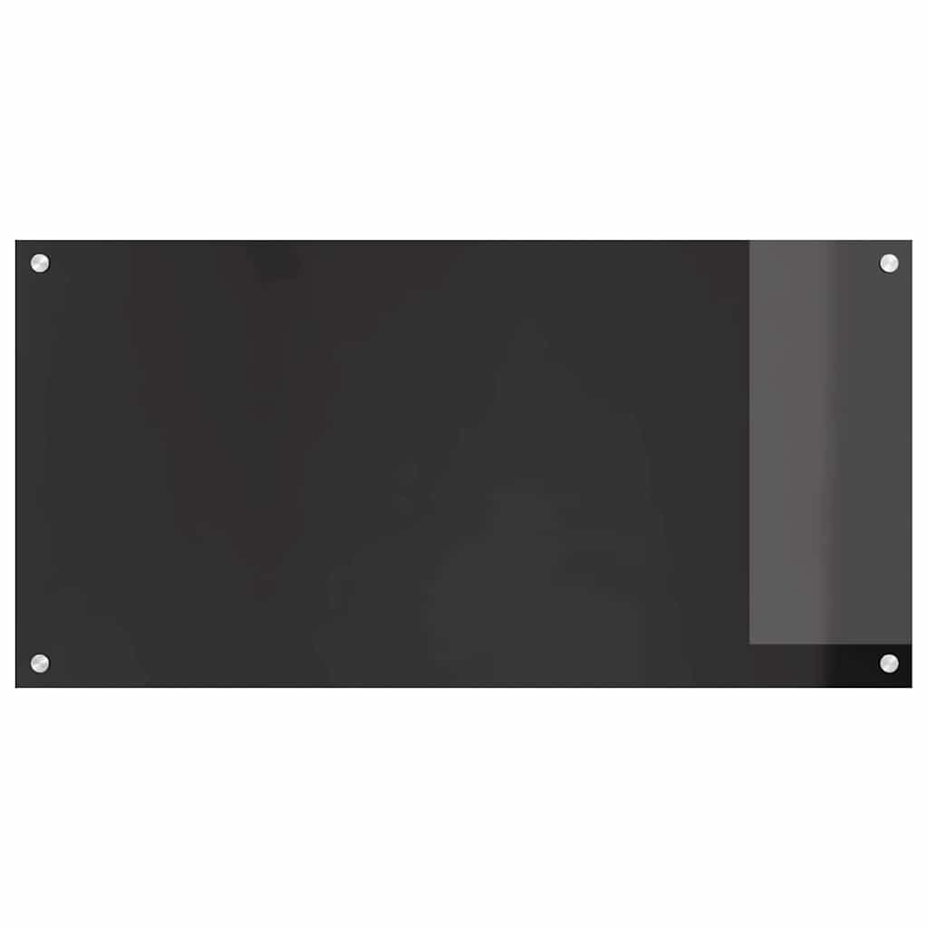 Kuhinjski zid 2 pcs Crna 100 x 50 cm Staklo otporno na udarce