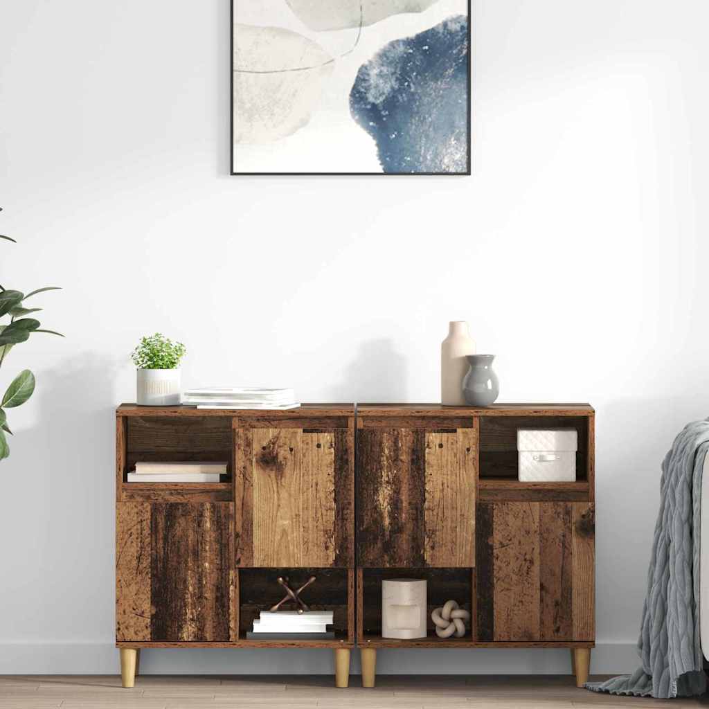 Komode 2 pcs Staro drvo 60 x 35 x 70 cm Konstruirano drvo