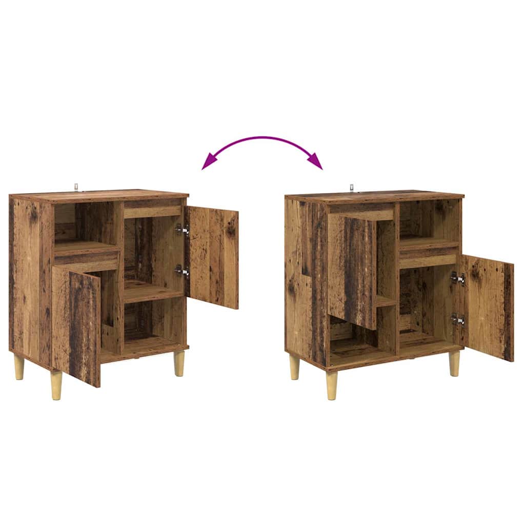 Komode 2 pcs Staro drvo 60 x 35 x 70 cm Konstruirano drvo