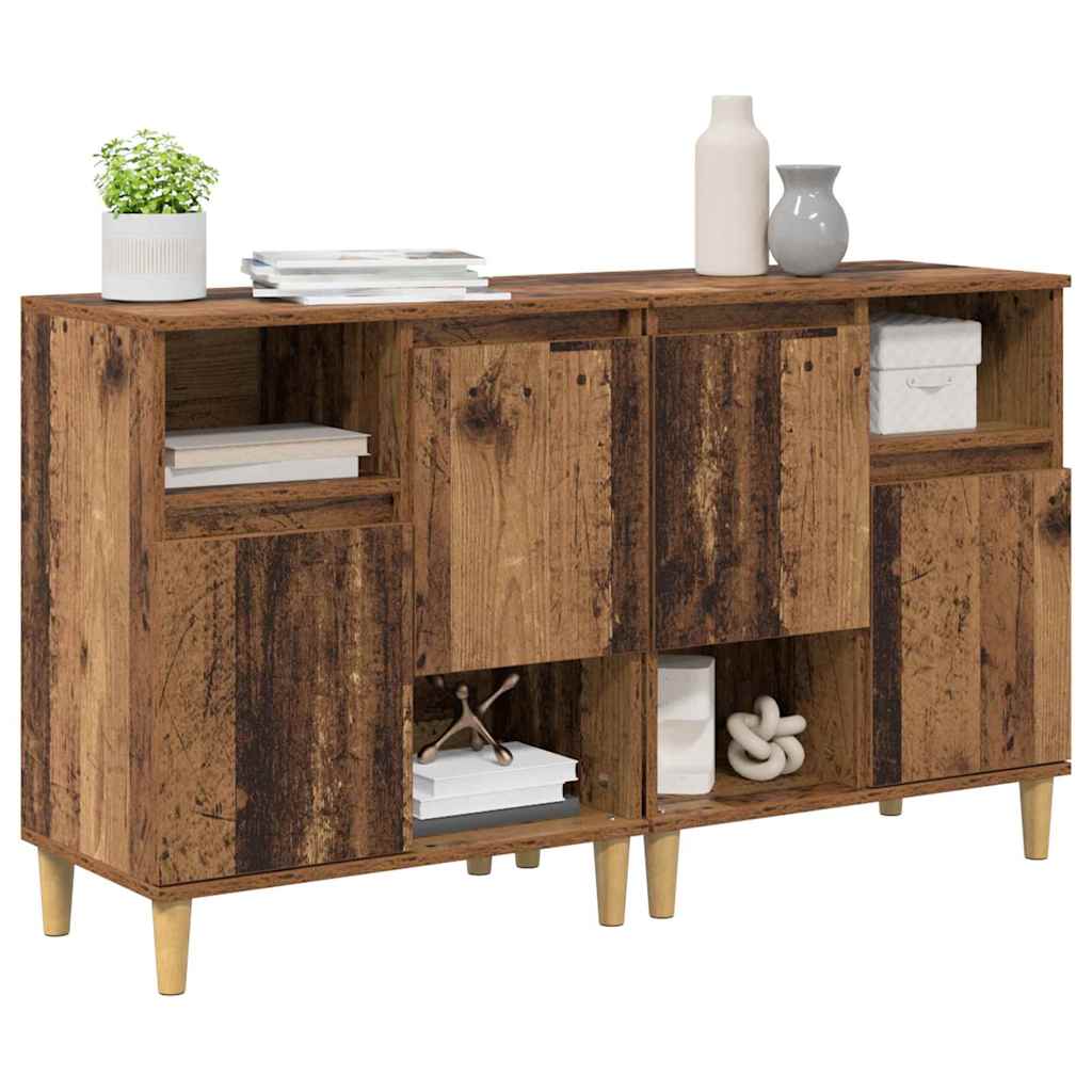 Komode 2 pcs Staro drvo 60 x 35 x 70 cm Konstruirano drvo
