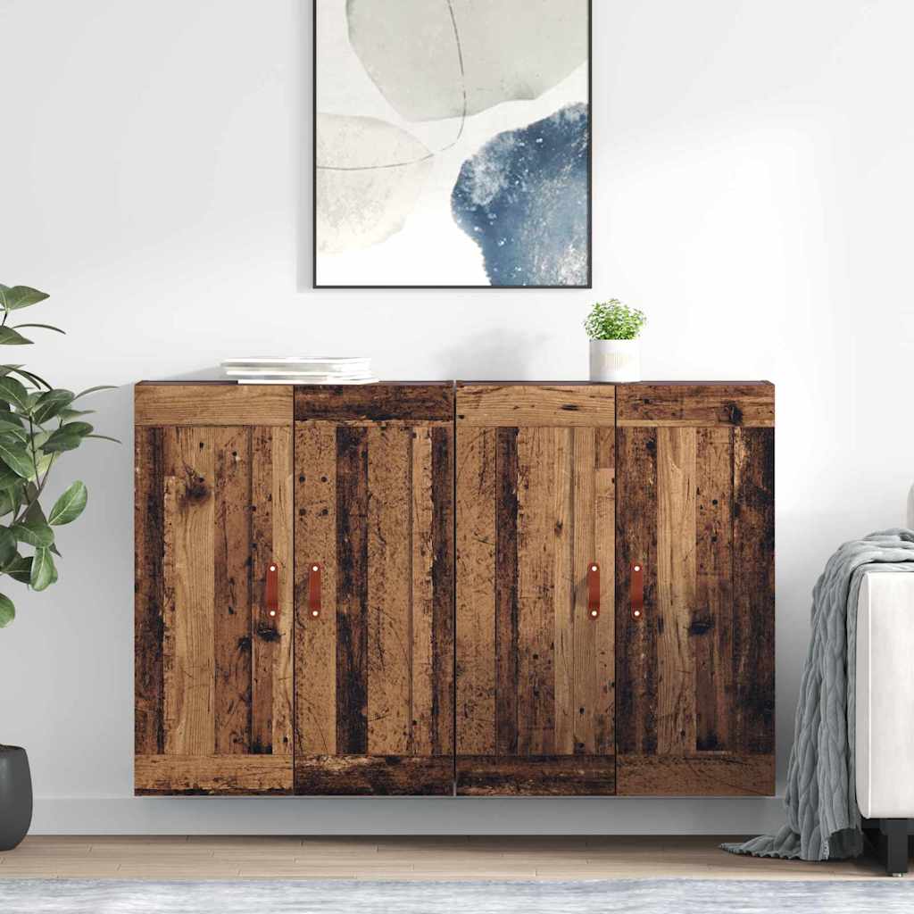 Kabinetski zidni Zidne 2 pcs Staro drvo 69,5 x 34 x 90 cm