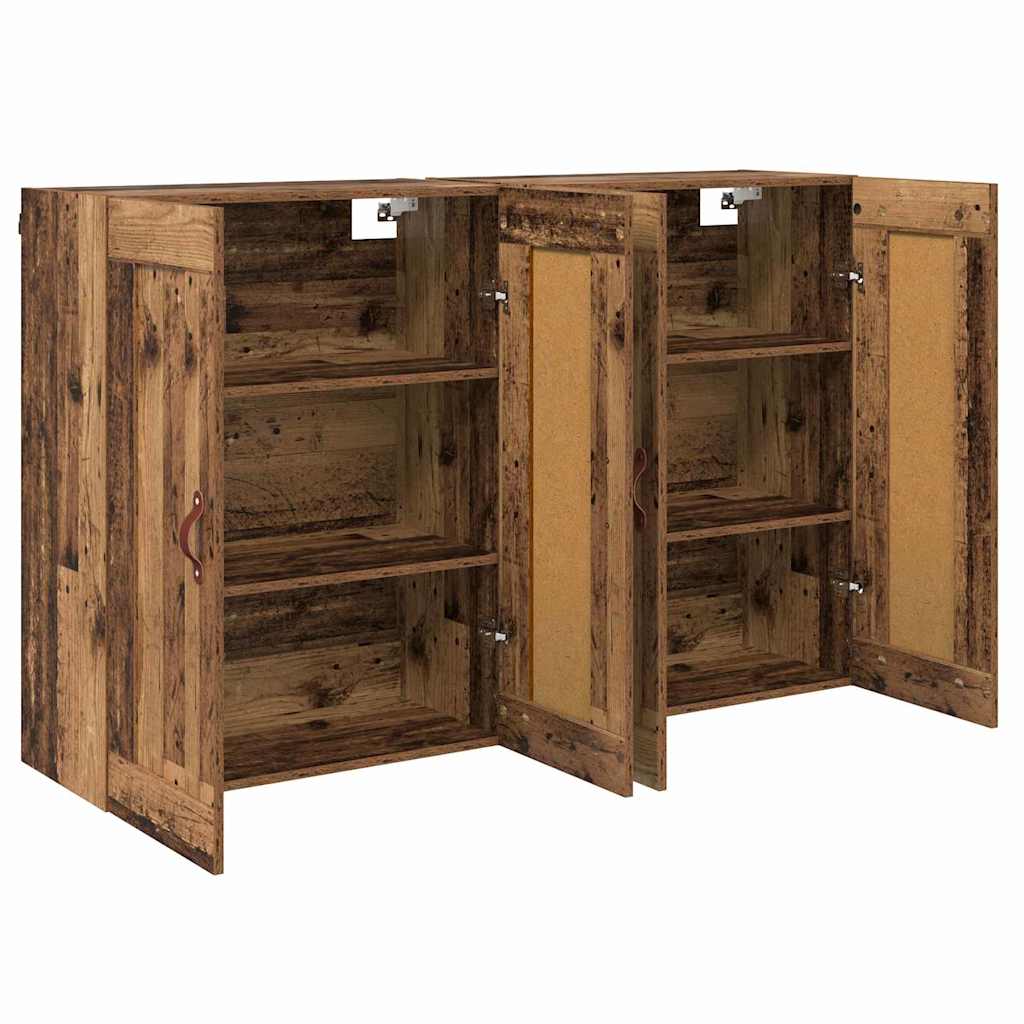 Kabinetski zidni Zidne 2 pcs Staro drvo 69,5 x 34 x 90 cm