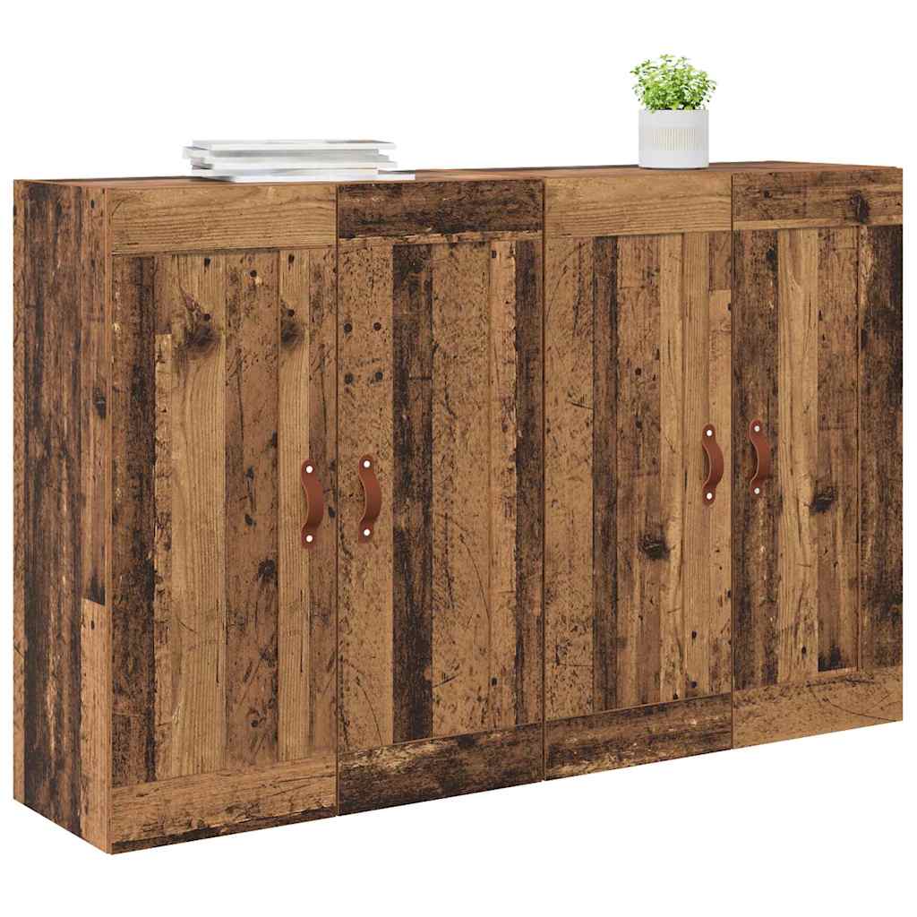 Kabinetski zidni Zidne 2 pcs Staro drvo 69,5 x 34 x 90 cm