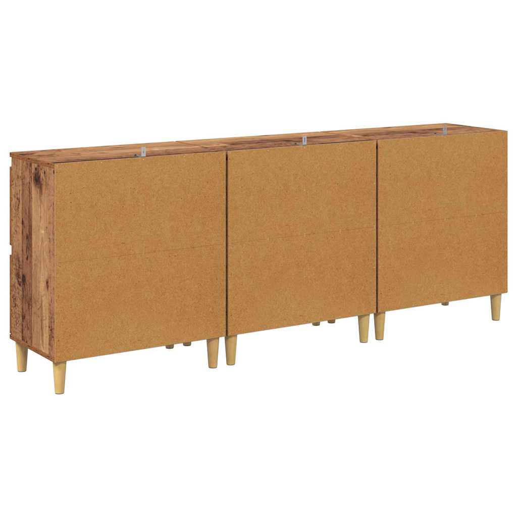 Komode 3 pcs Staro drvo 60 x 35 x 70 cm Konstruirano drvo