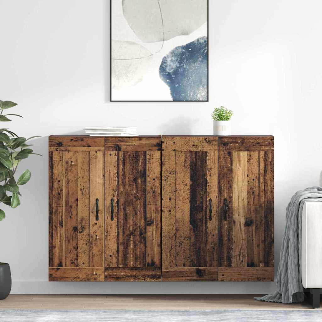 Kabinetski zidni Zidne 2 pcs Staro drvo 69,5 x 34 x 90 cm