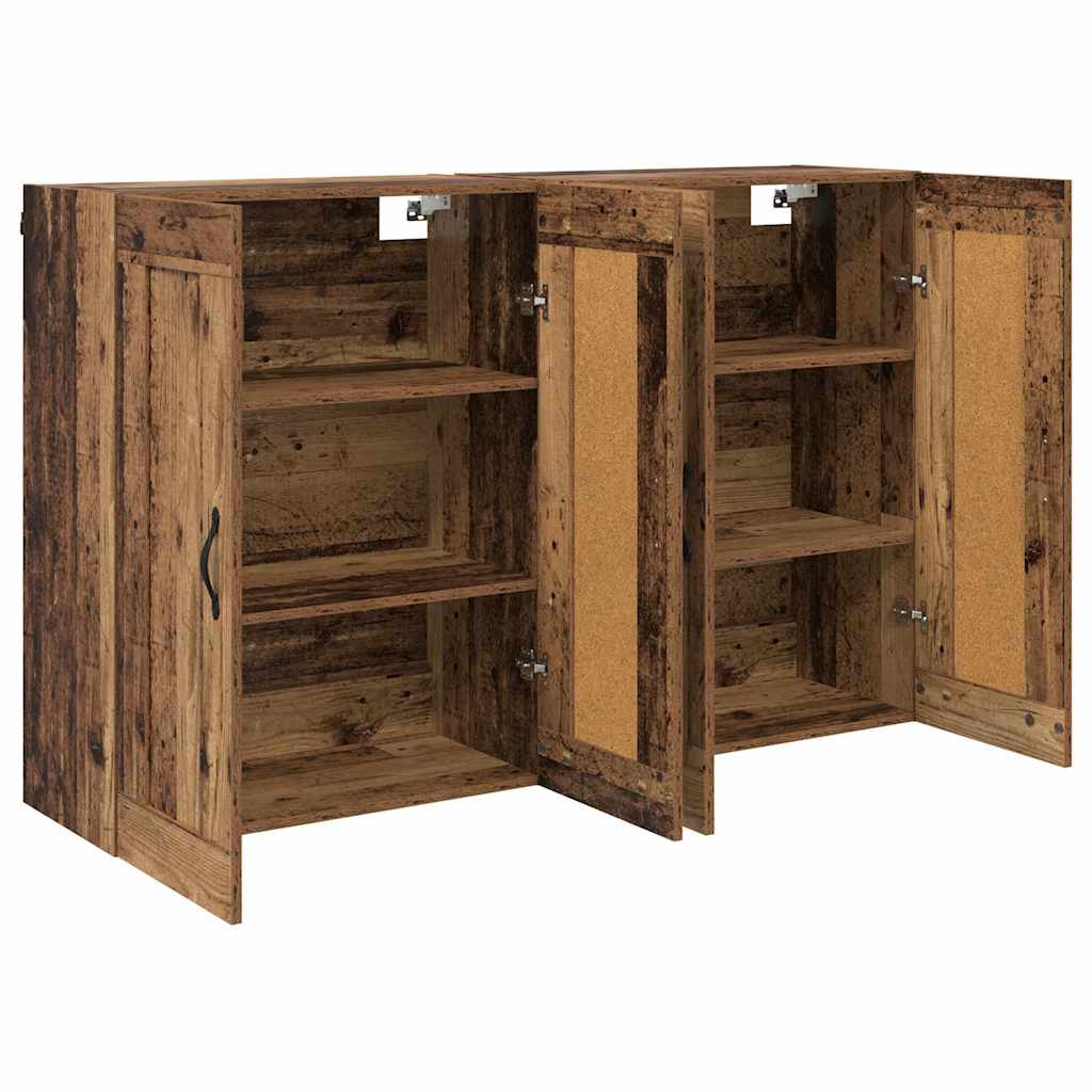 Kabinetski zidni Zidne 2 pcs Staro drvo 69,5 x 34 x 90 cm