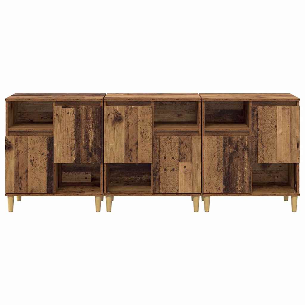 Komode 3 pcs Staro drvo 60 x 35 x 70 cm Konstruirano drvo
