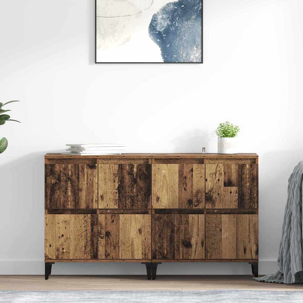 Komode 2 pcs Staro drvo 60 x 35 x 70 cm Konstruirano drvo