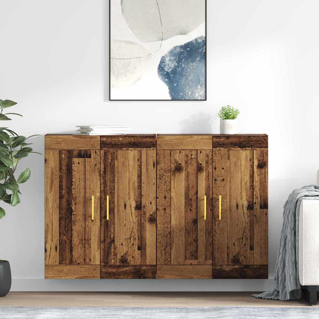 Kabinetski zidni Zidne 2 pcs Staro drvo 69,5 x 34 x 90 cm