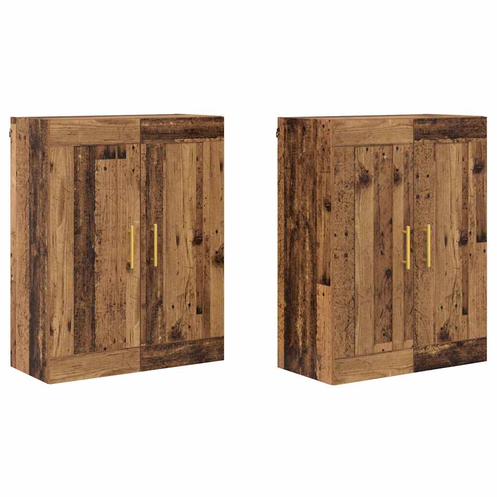 Kabinetski zidni Zidne 2 pcs Staro drvo 69,5 x 34 x 90 cm