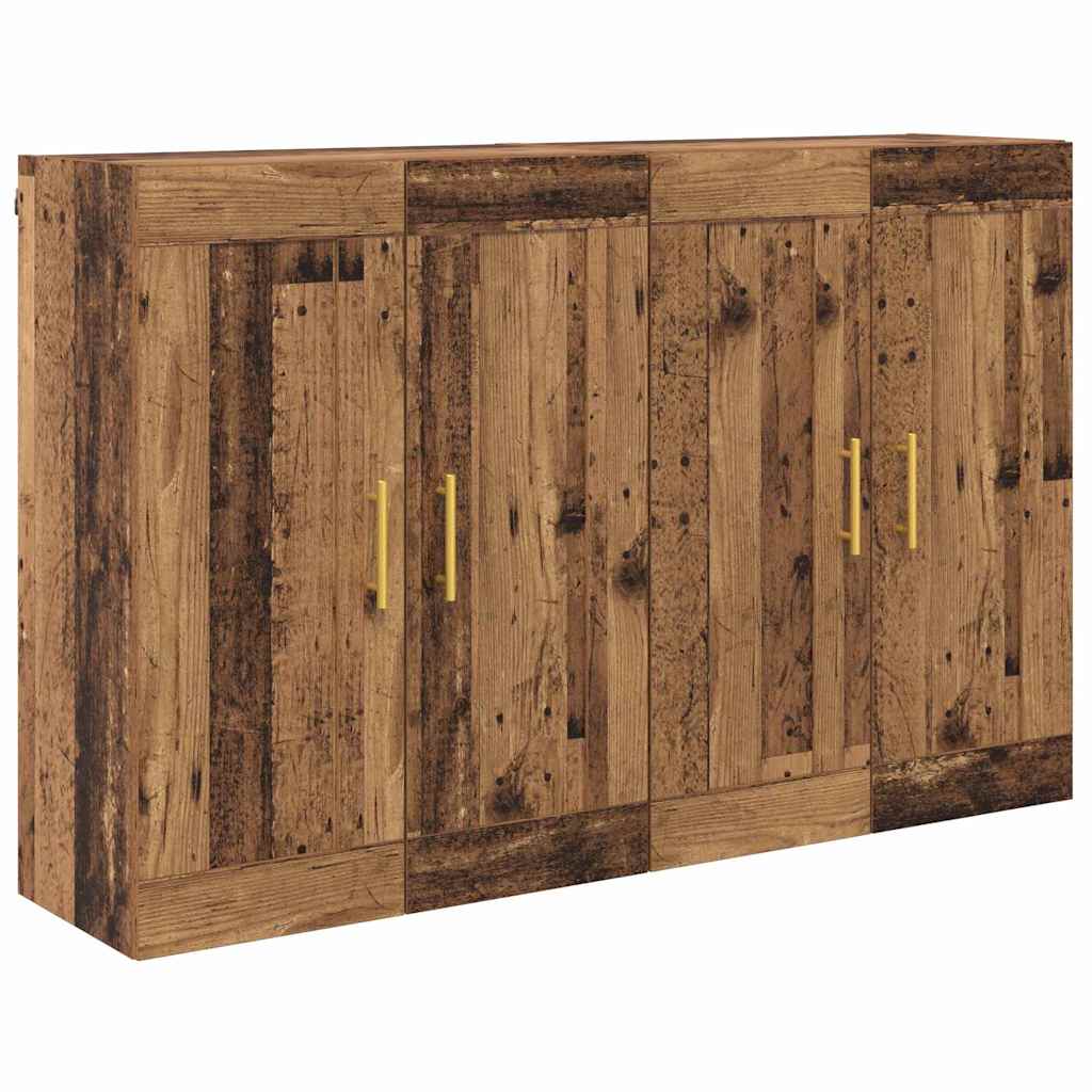 Kabinetski zidni Zidne 2 pcs Staro drvo 69,5 x 34 x 90 cm