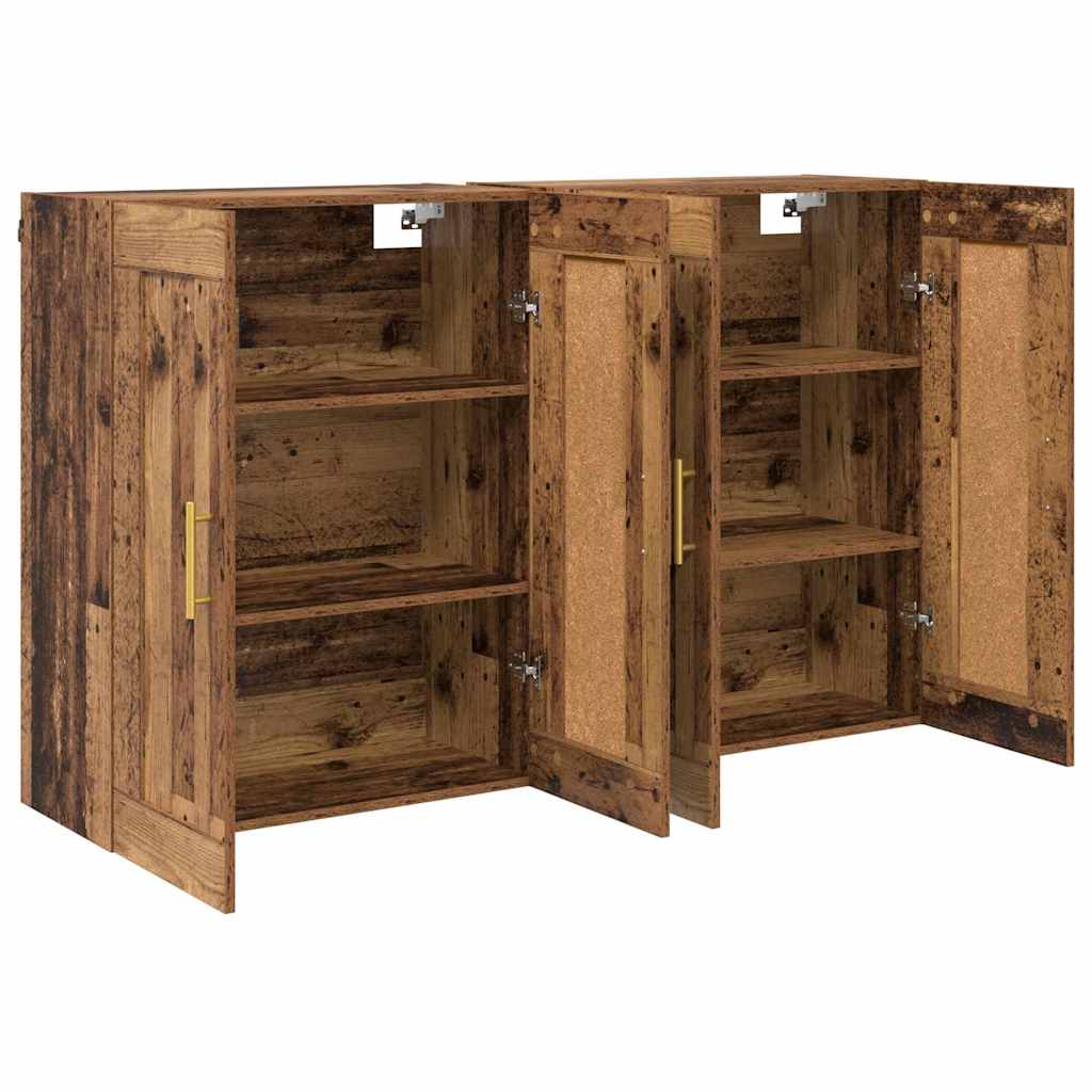Kabinetski zidni Zidne 2 pcs Staro drvo 69,5 x 34 x 90 cm