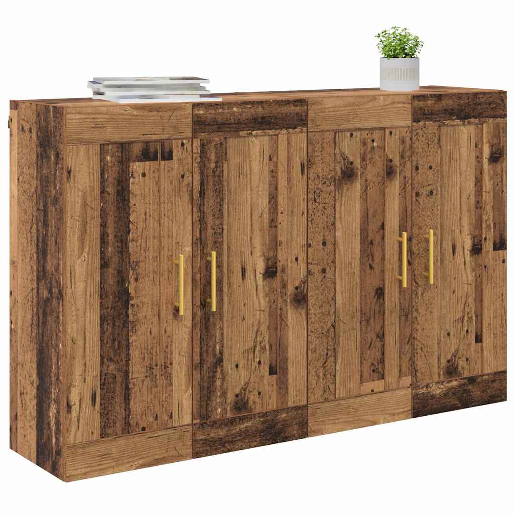 Kabinetski zidni Zidne 2 pcs Staro drvo 69,5 x 34 x 90 cm